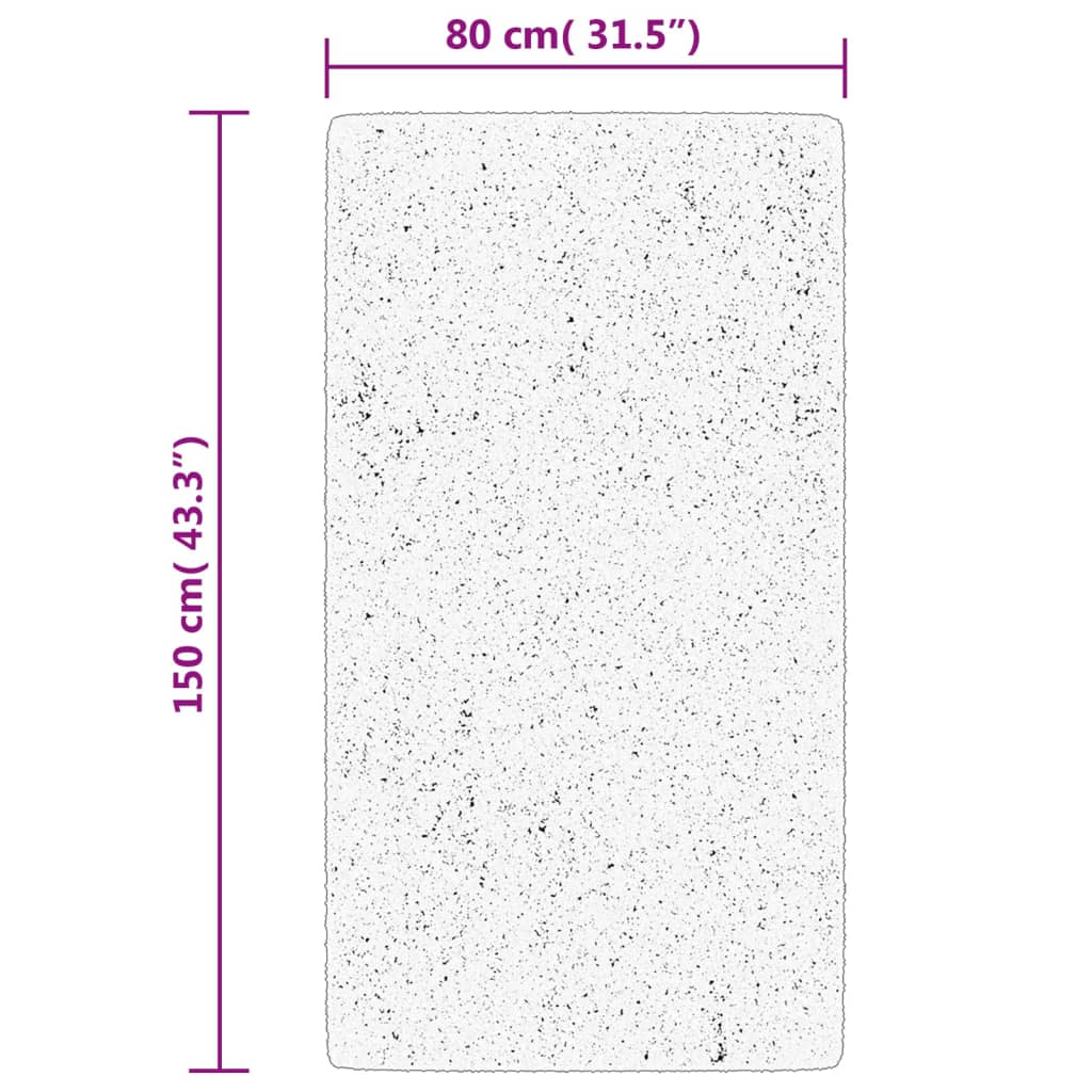 vidaXL Teppe ISTAN med lang luv skinnende utseende grå 80x150 cm