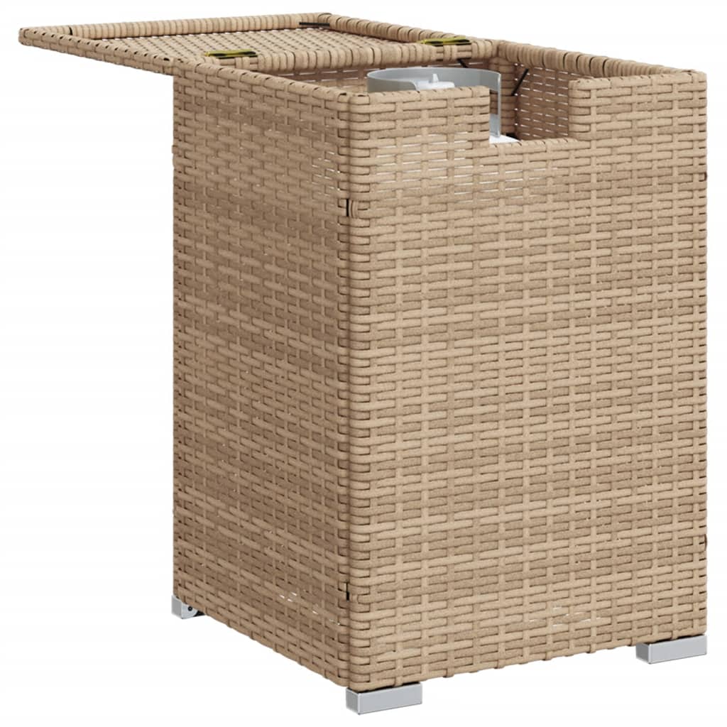 vidaXL Deksel for propantank beige 40x40x60 cm polyrotting