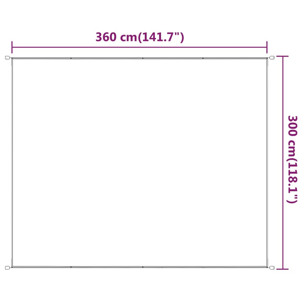 vidaXL Vertikal markise hvit 300x360 cm oxfordstoff