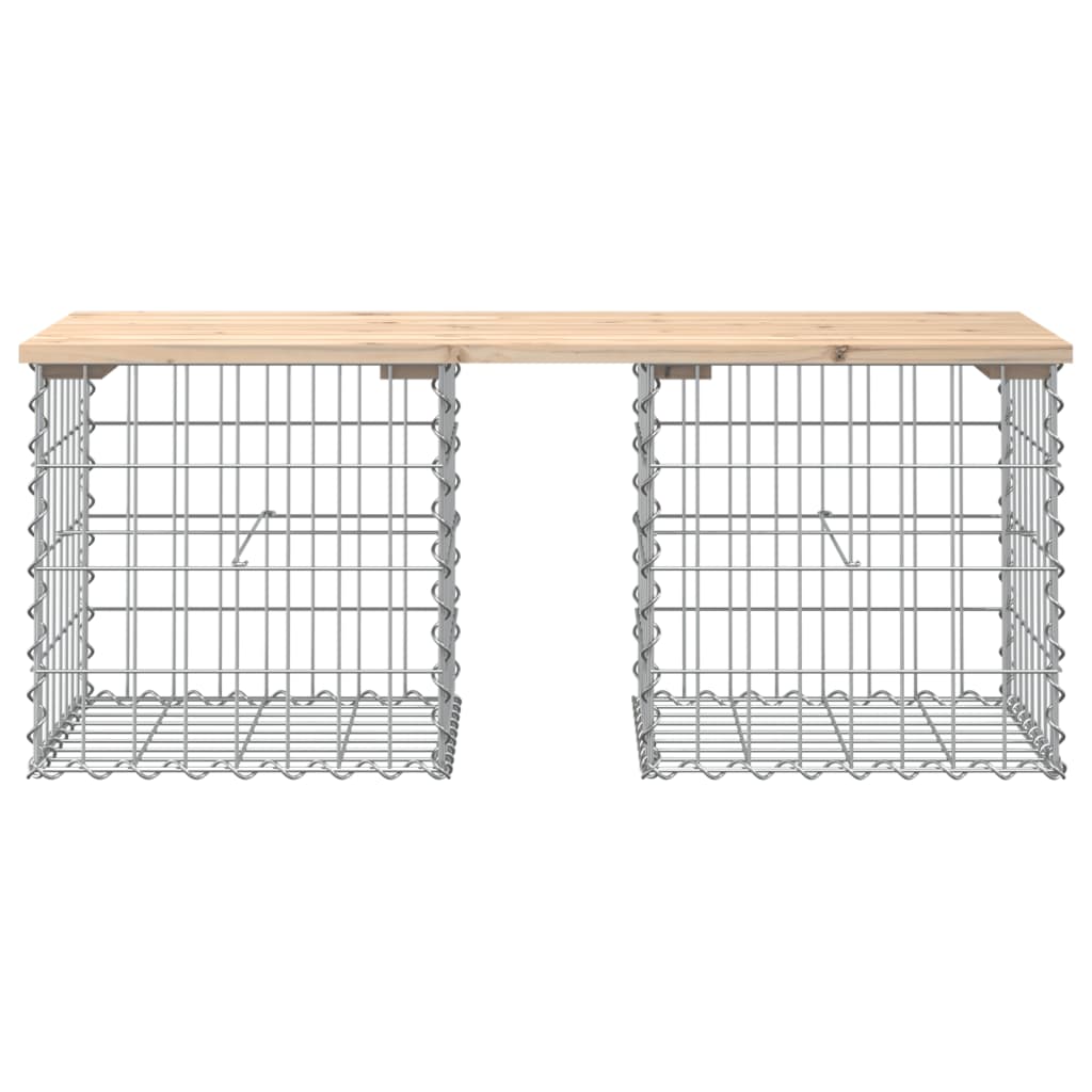 vidaXL Hagebenk gabiondesign 103x44x42 cm heltre furu