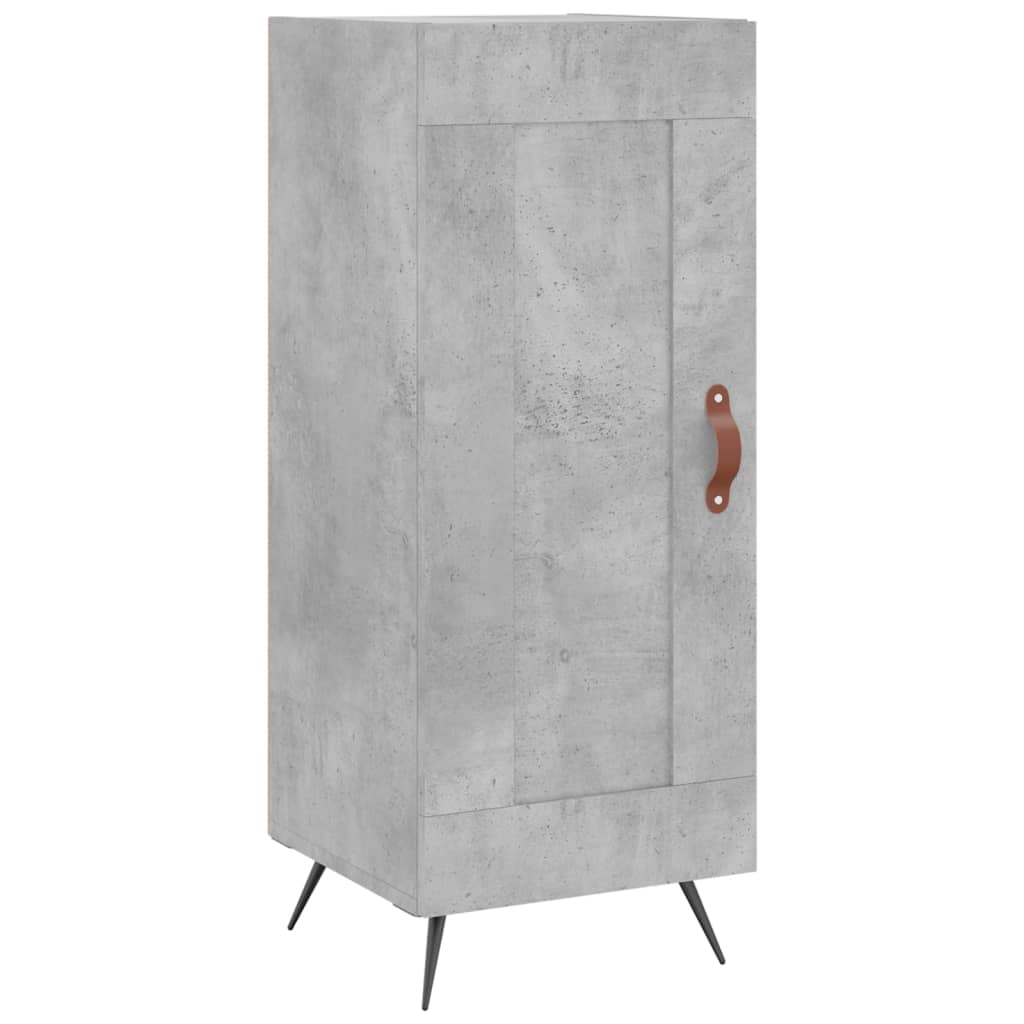 vidaXL Highboard betonggrå 34,5x34x180 cm konstruert tre