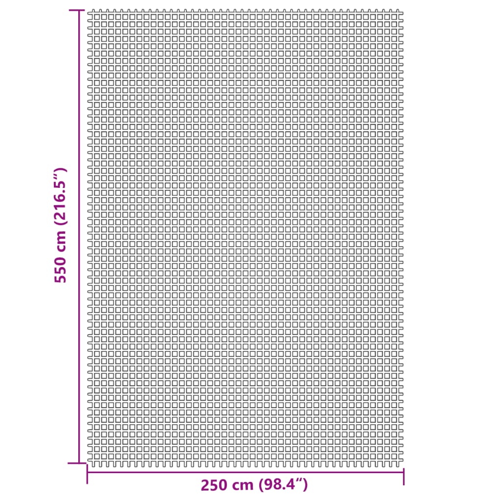 vidaXL Campingmatte lysegrå 5,5x2,5 m