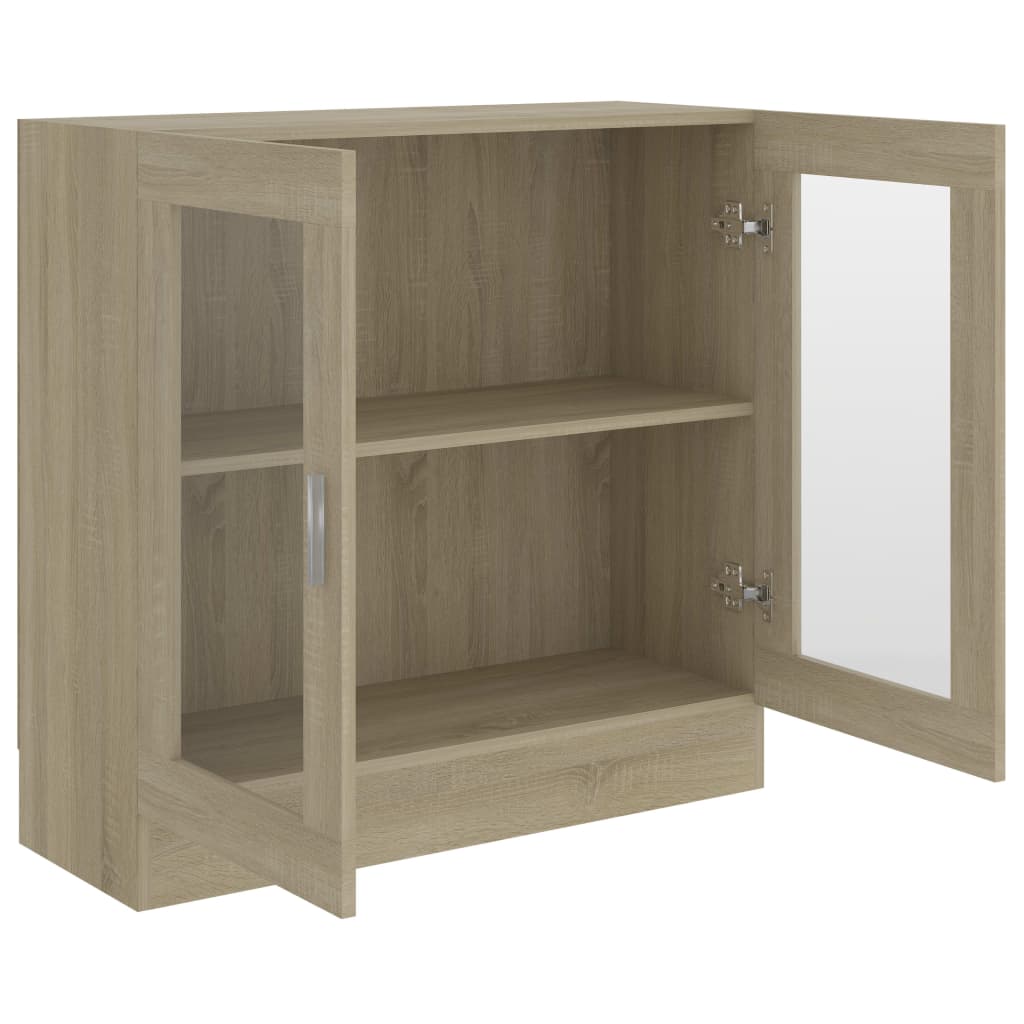 vidaXL Vitrine sonoma eik 82,5x30,5x80 cm konstruert tre