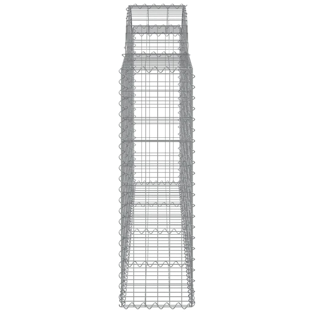 vidaXL Gabionkurver buede 3 stk 200x30x100/120 cm galvanisert jern