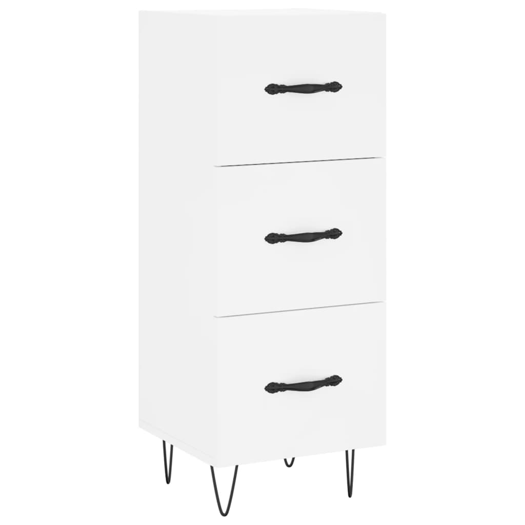 vidaXL Highboard hvit 34,5x34x180 cm konstruert tre