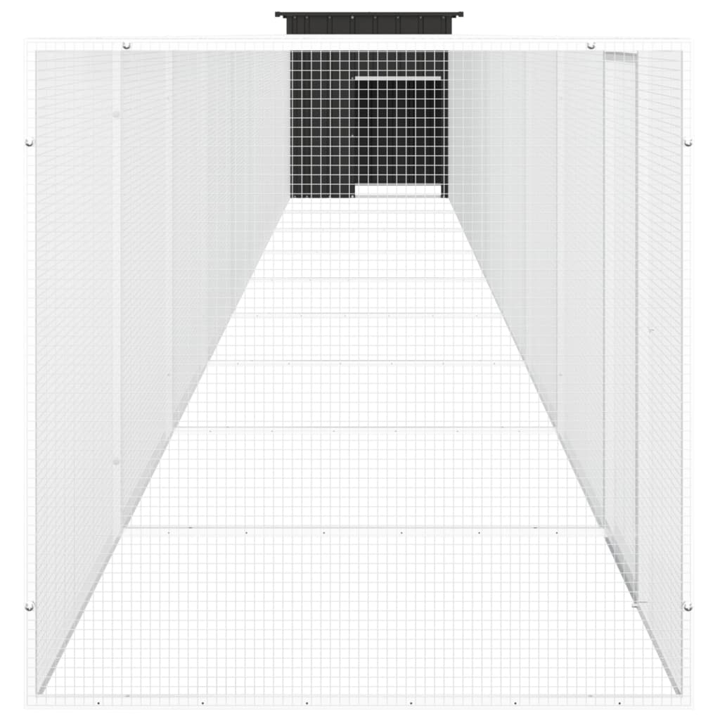 vidaXL Kyllingbur antrasitt 1000x91x100 cm galvanisert stål