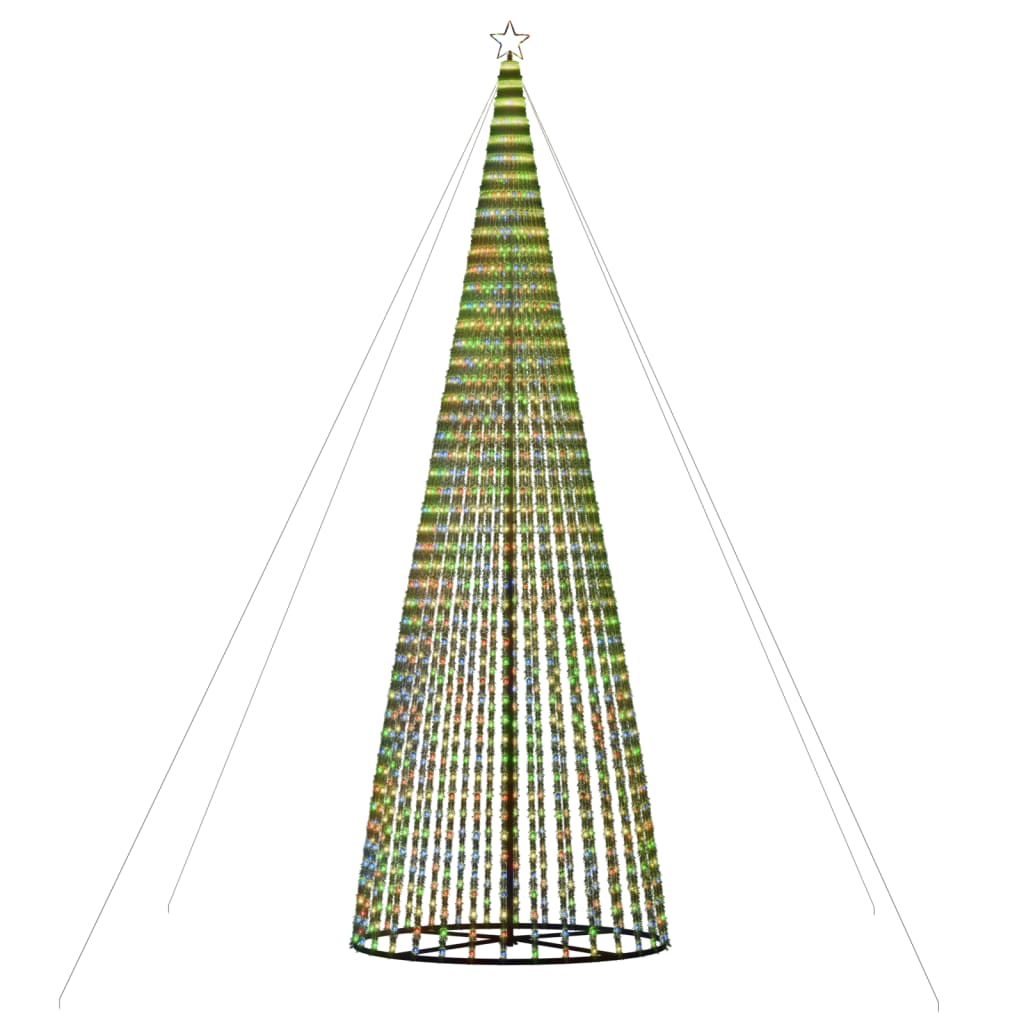 vidaXL Juletre lyskjegle 1544 LED fargerik 500 cm