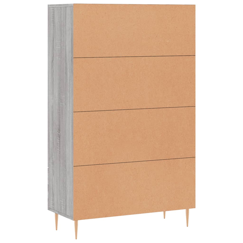 vidaXL Highboard grå sonoma 69,5x31x115 cm konstruert tre