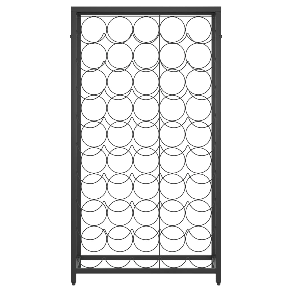 vidaXL Vinstativ for 45 flasker svart 54x18x100 cm smijern