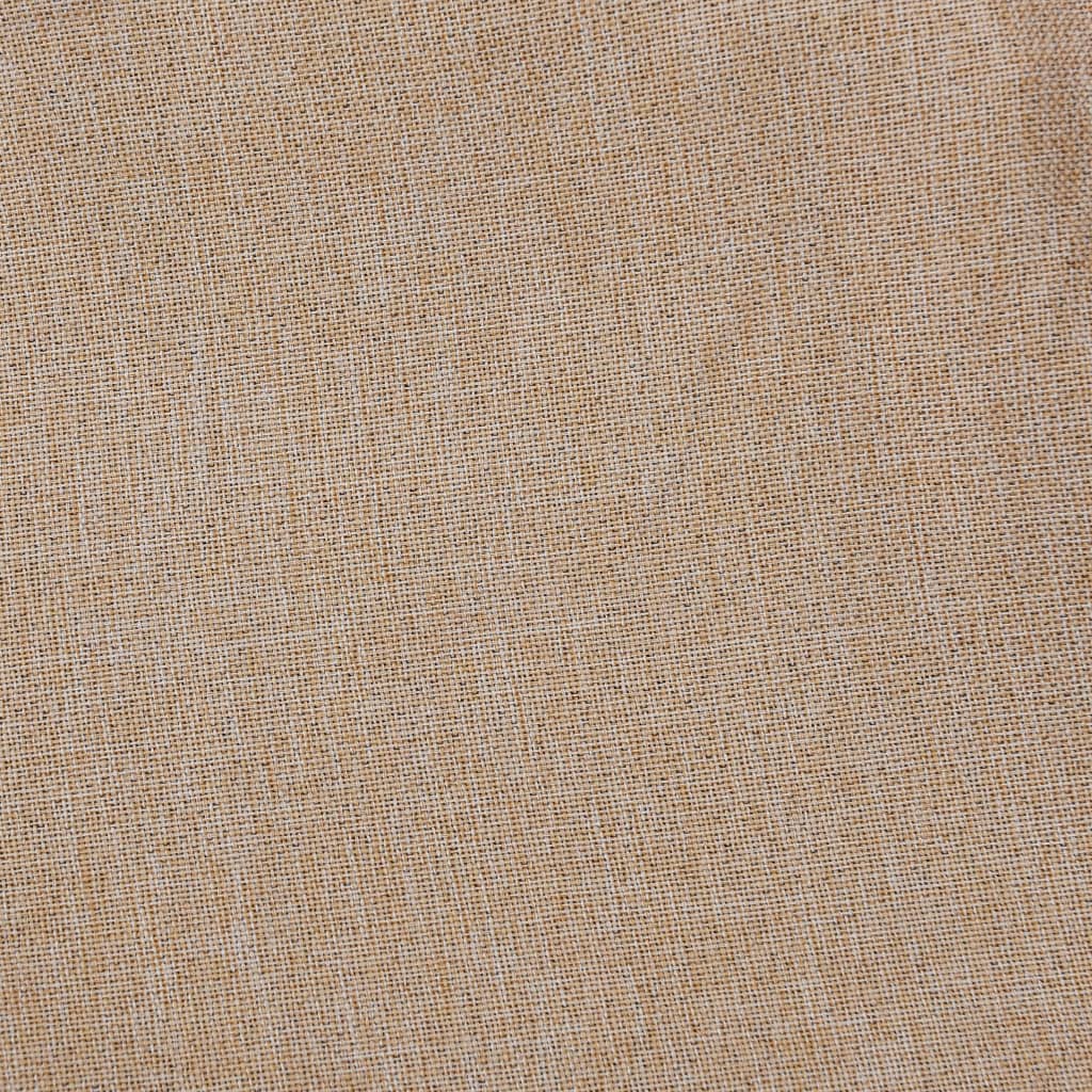 vidaXL Lystette gardiner maljer og lin-design 2 stk beige 140x175 cm