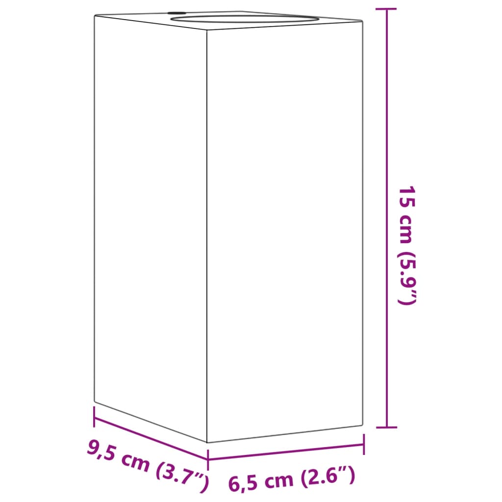 vidaXL Veggmontert utelamper 2 stk svart støpt aluminium