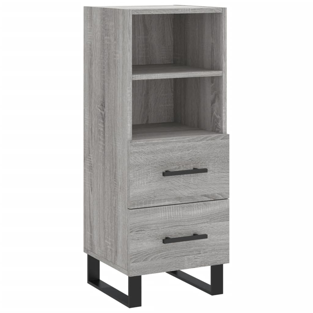 vidaXL Highboard grå sonoma 34,5x34x180 cm konstruert tre