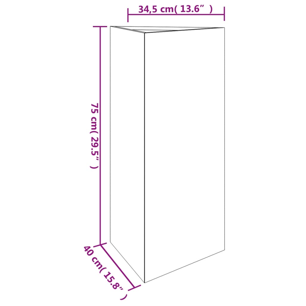 vidaXL Plantekasse 40x34,5x75 cm cortenstål