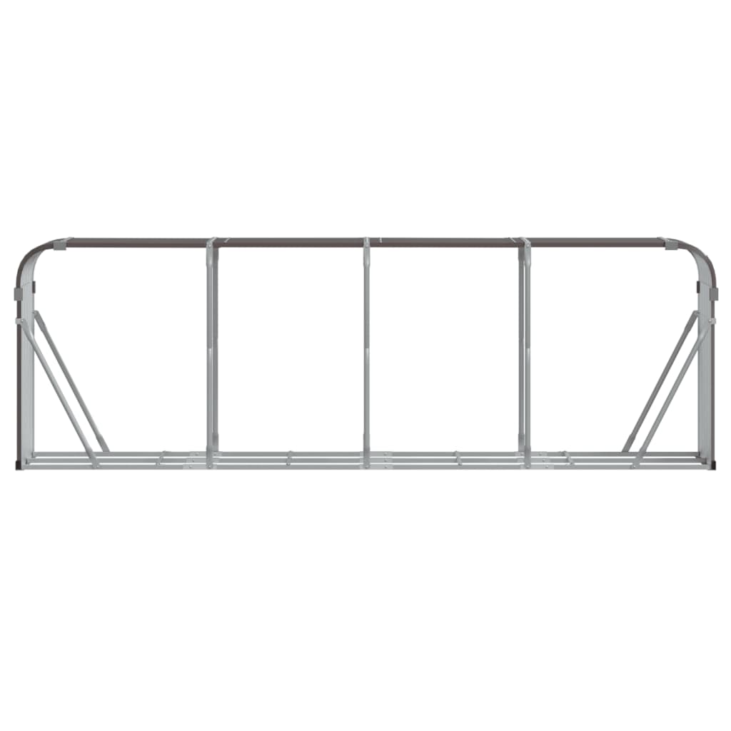 vidaXL Vedholder brun 300x45x100 cm galvanisert stål