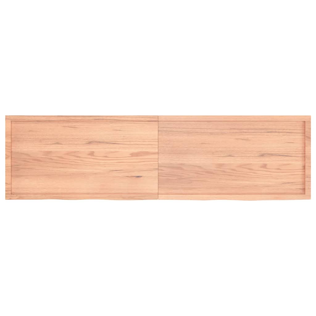 vidaXL Benkeplate til bad lysebrun 220x60x4 cm behandlet heltre