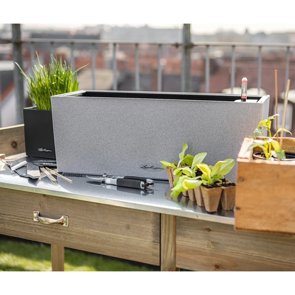 LECHUZA Plantekasse BALCONERA Stone 50 ALL-IN-ONE grå