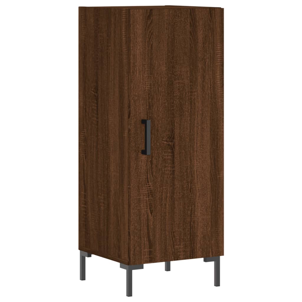 vidaXL Highboard brun eik 34,5x34x180 cm konstruert tre