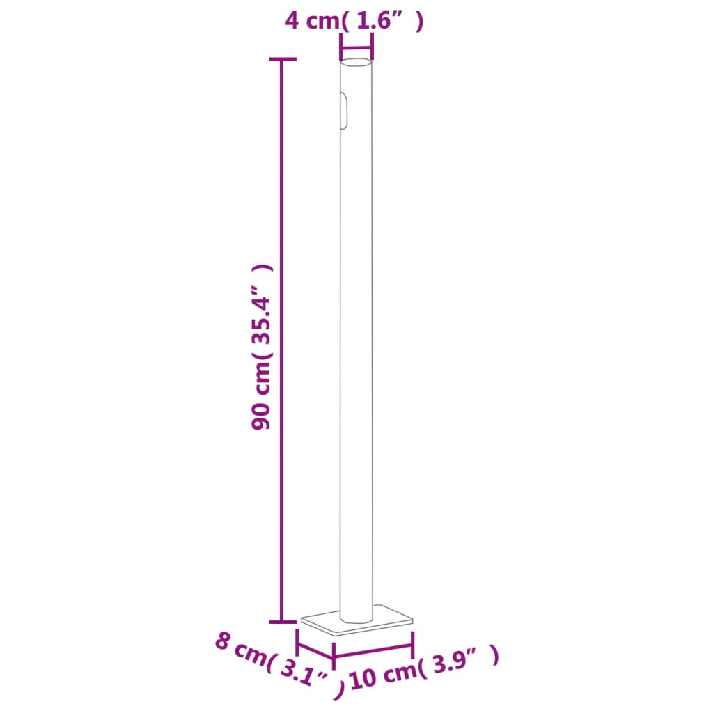 vidaXL Uttrekkbar sidemarkise 140x1000 cm blå