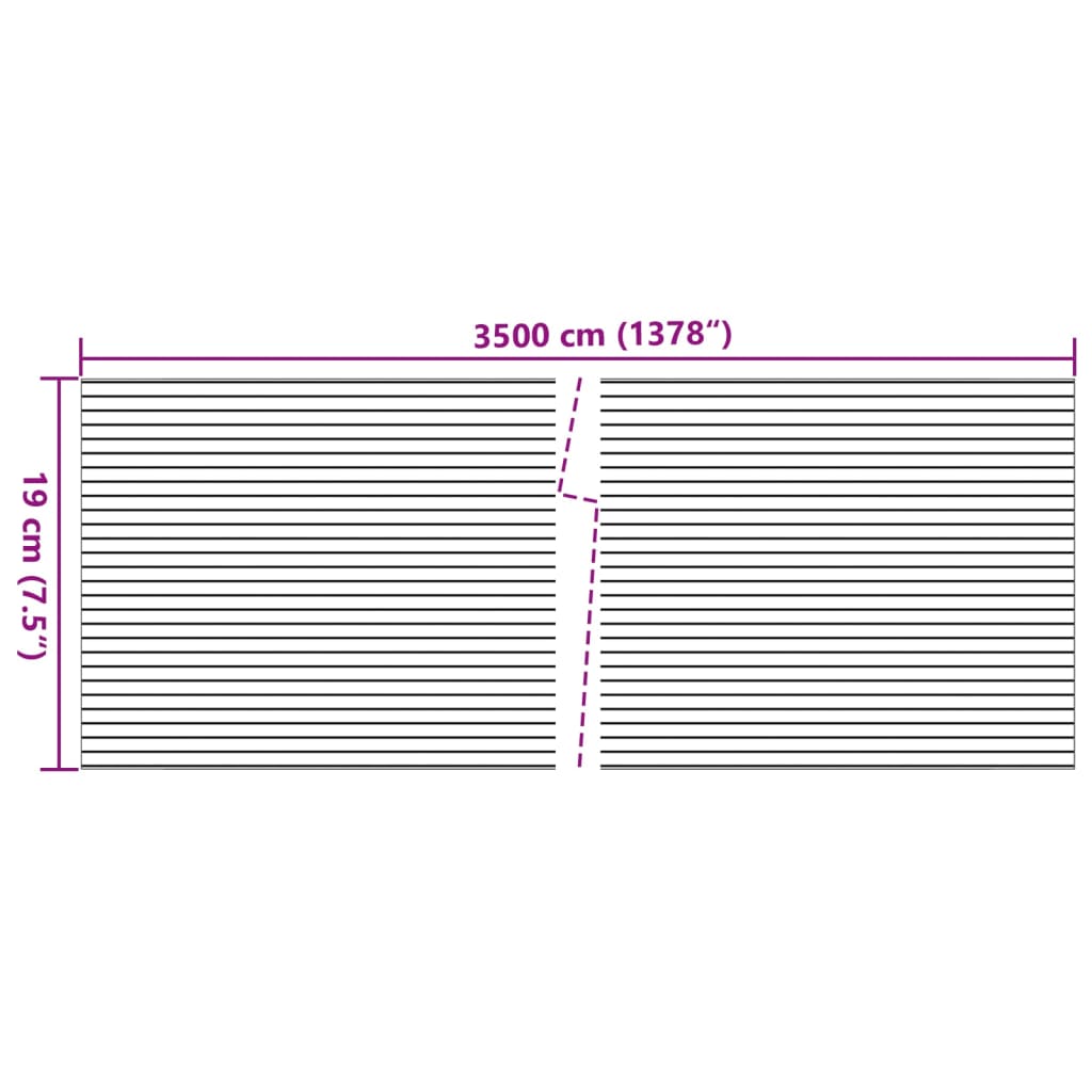 vidaXL Hageskjermer 2 stk med marmorgrus-utseende grå 35x0,19 m PVC