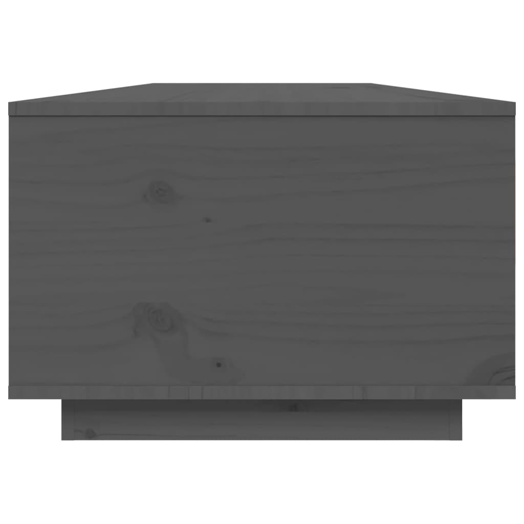 vidaXL Salongbord grå 80x50x35,5 cm heltre furu