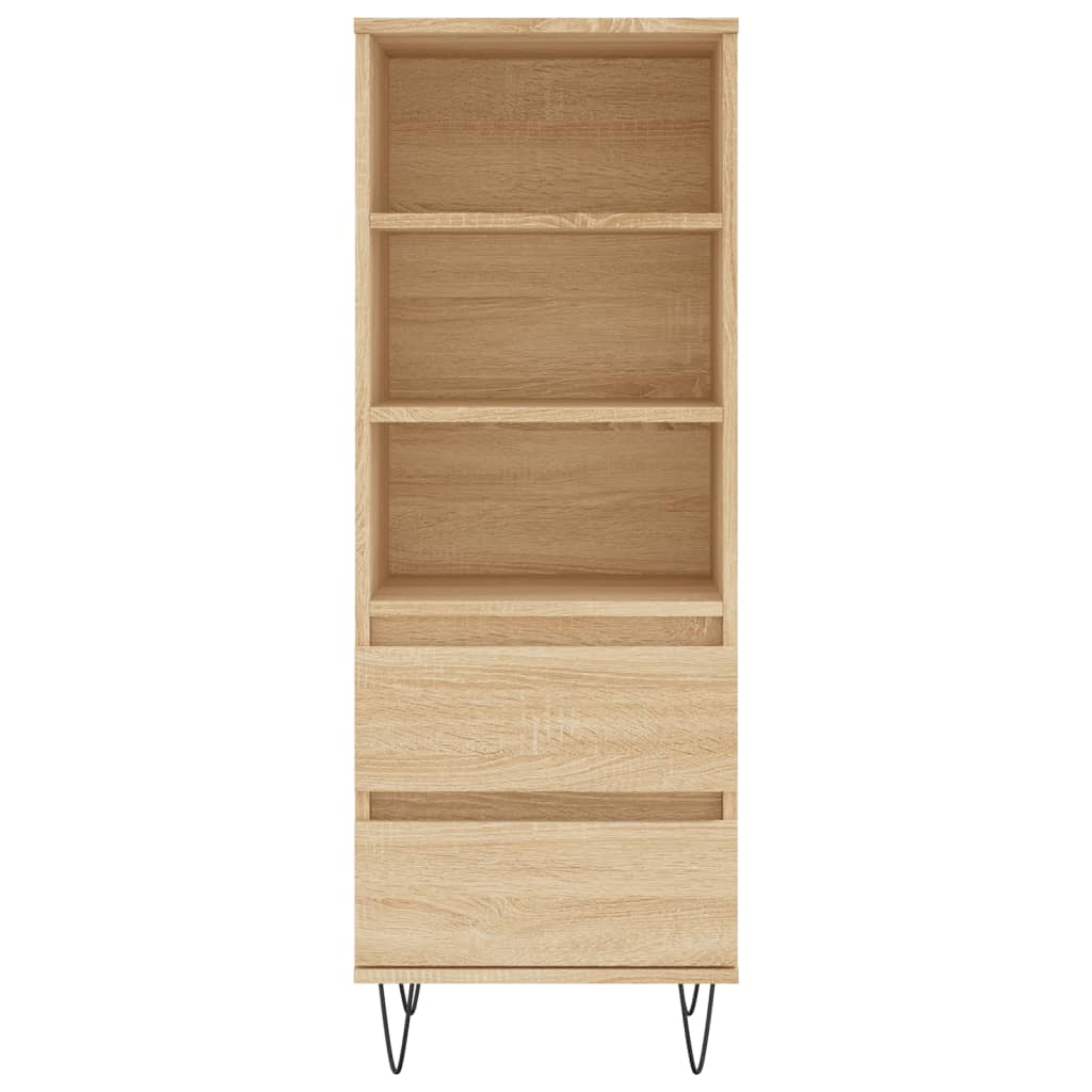 vidaXL Highboard sonoma eik 40x36x110 cm konstruert tre