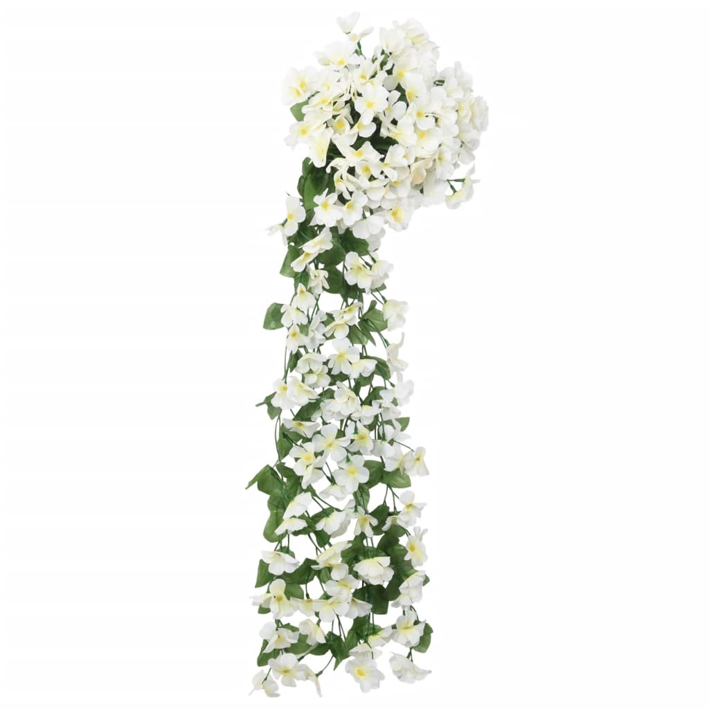 vidaXL Blomsterkranser for jul 3 stk hvit 85 cm