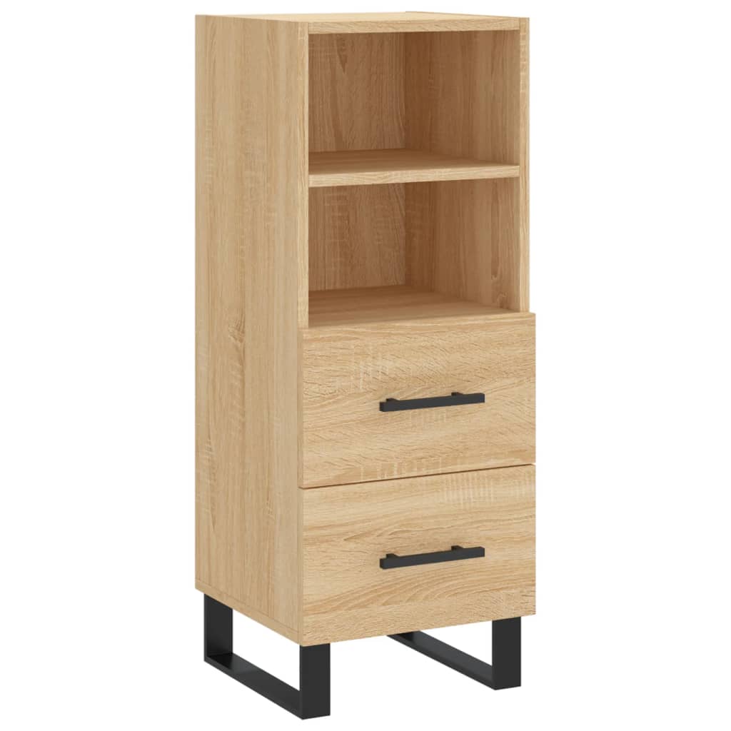 vidaXL Highboard sonoma eik 34,5x34x180 cm konstruert tre