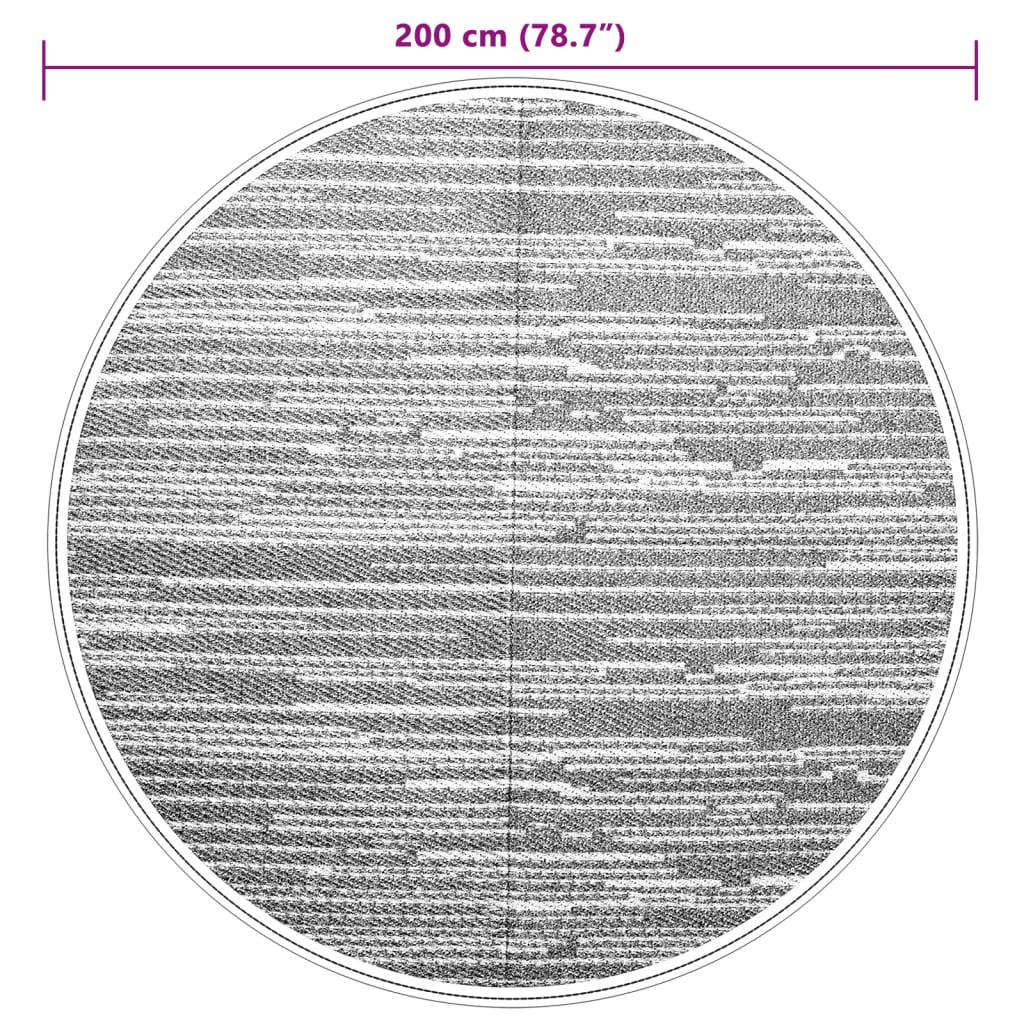 vidaXL Uteteppe brun Ø200 cm PP