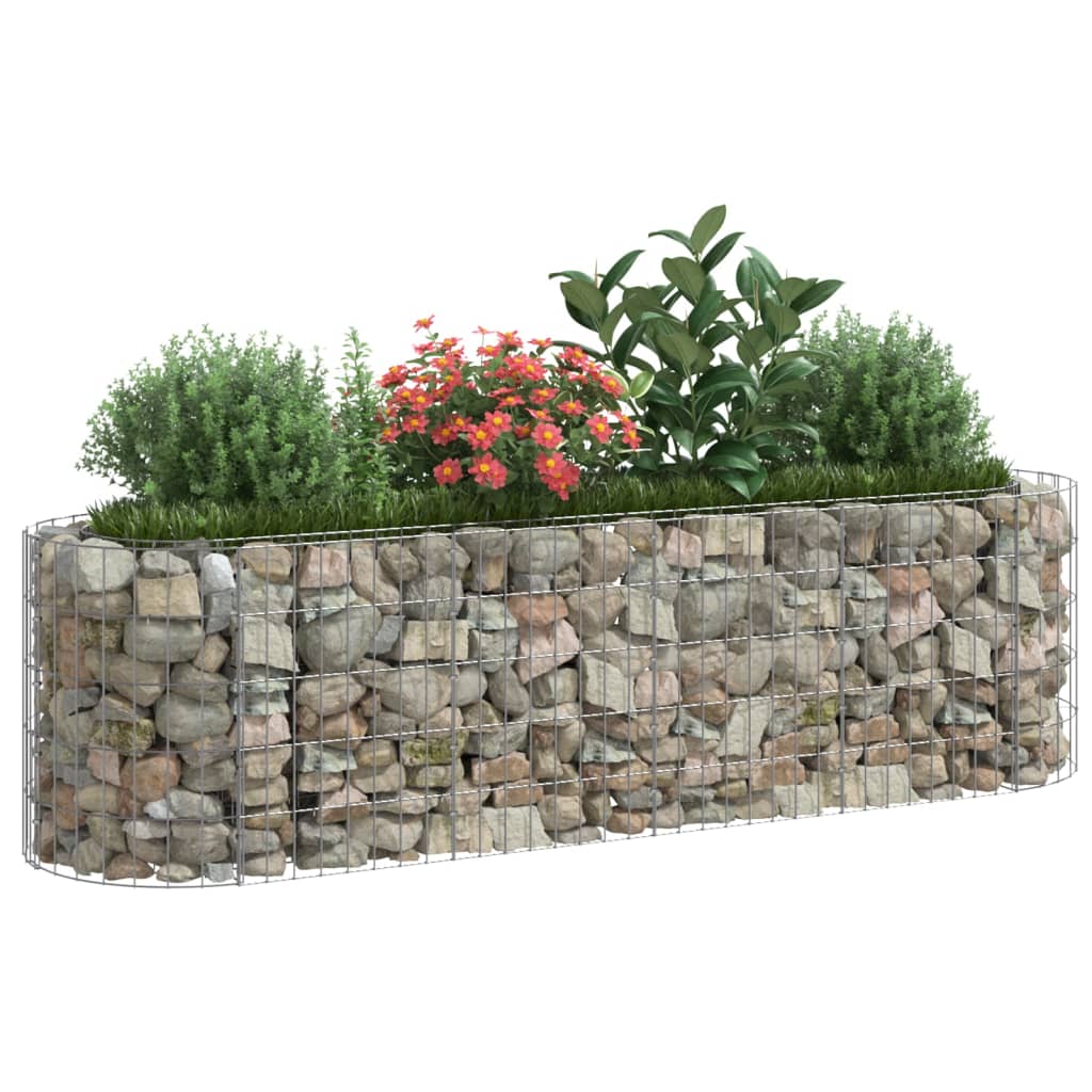 vidaXL Gabion høybed galvanisert jern 190x50x50 cm