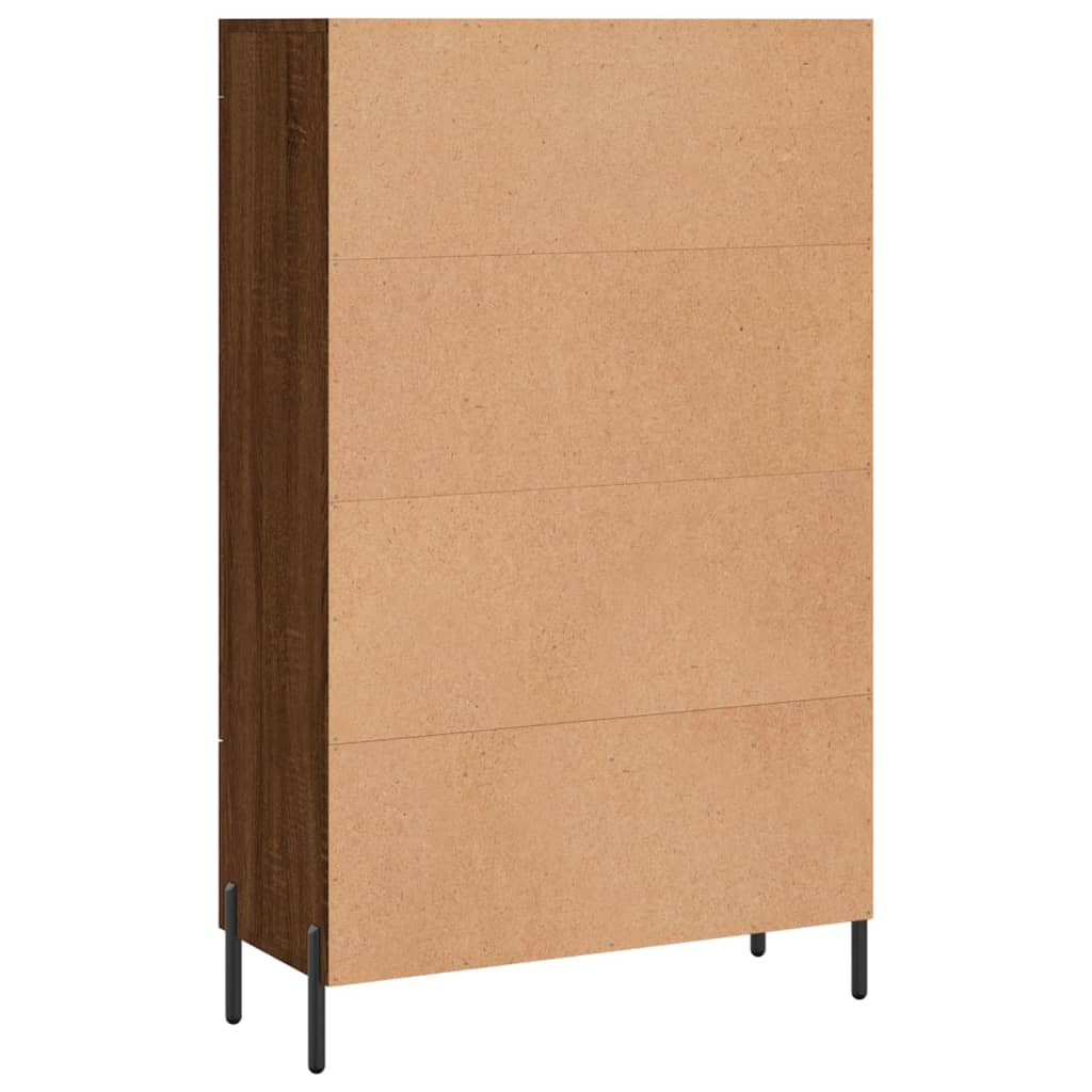 vidaXL Highboard brun eik 69,5x31x115 cm konstruert tre