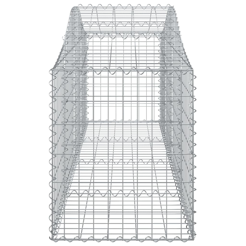 vidaXL Gabionkurver buede 30 stk 200x50x60/80 cm galvanisert jern