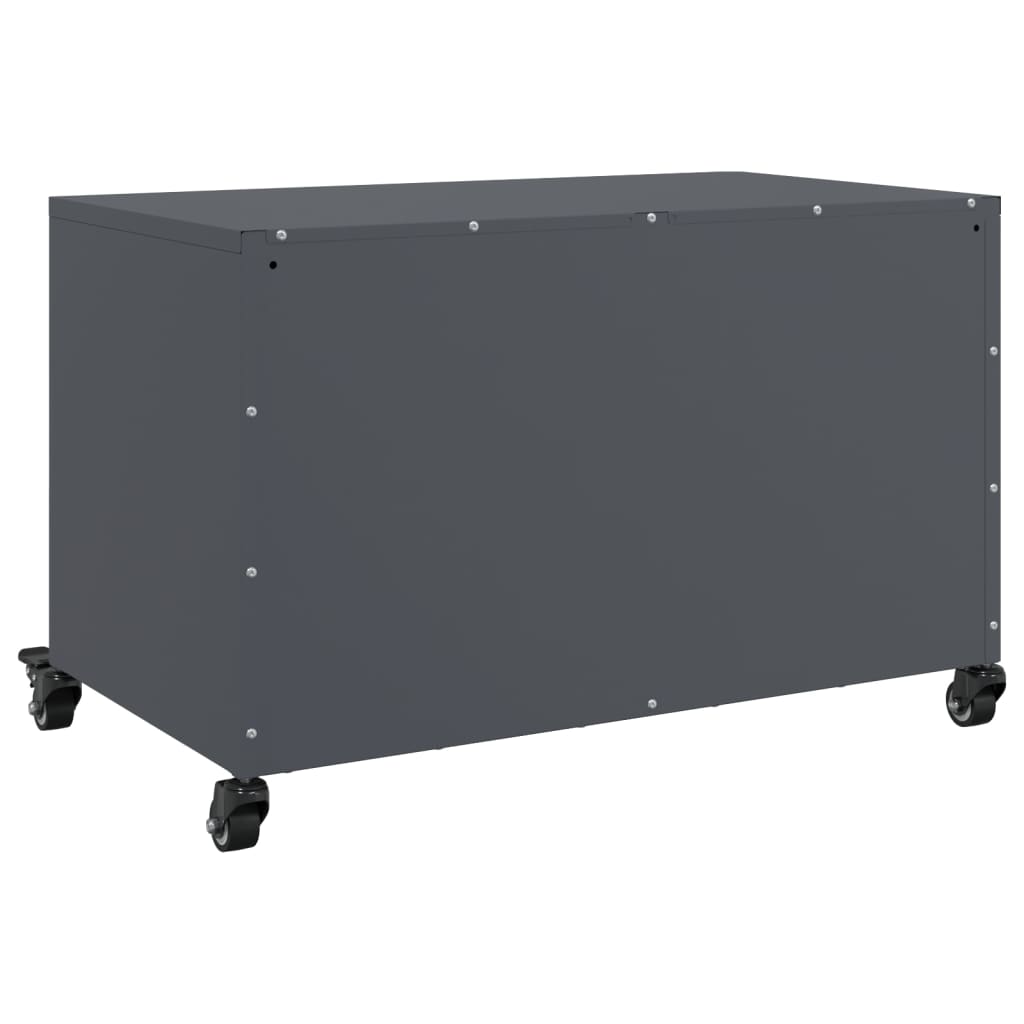 vidaXL TV-benk antrasitt 68x39x43,5 cm stål