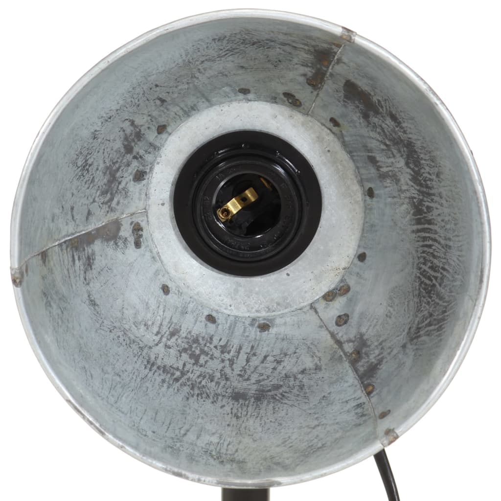vidaXL Skrivebordslampe 25 W vintage sølv 18x18x60 cm E27
