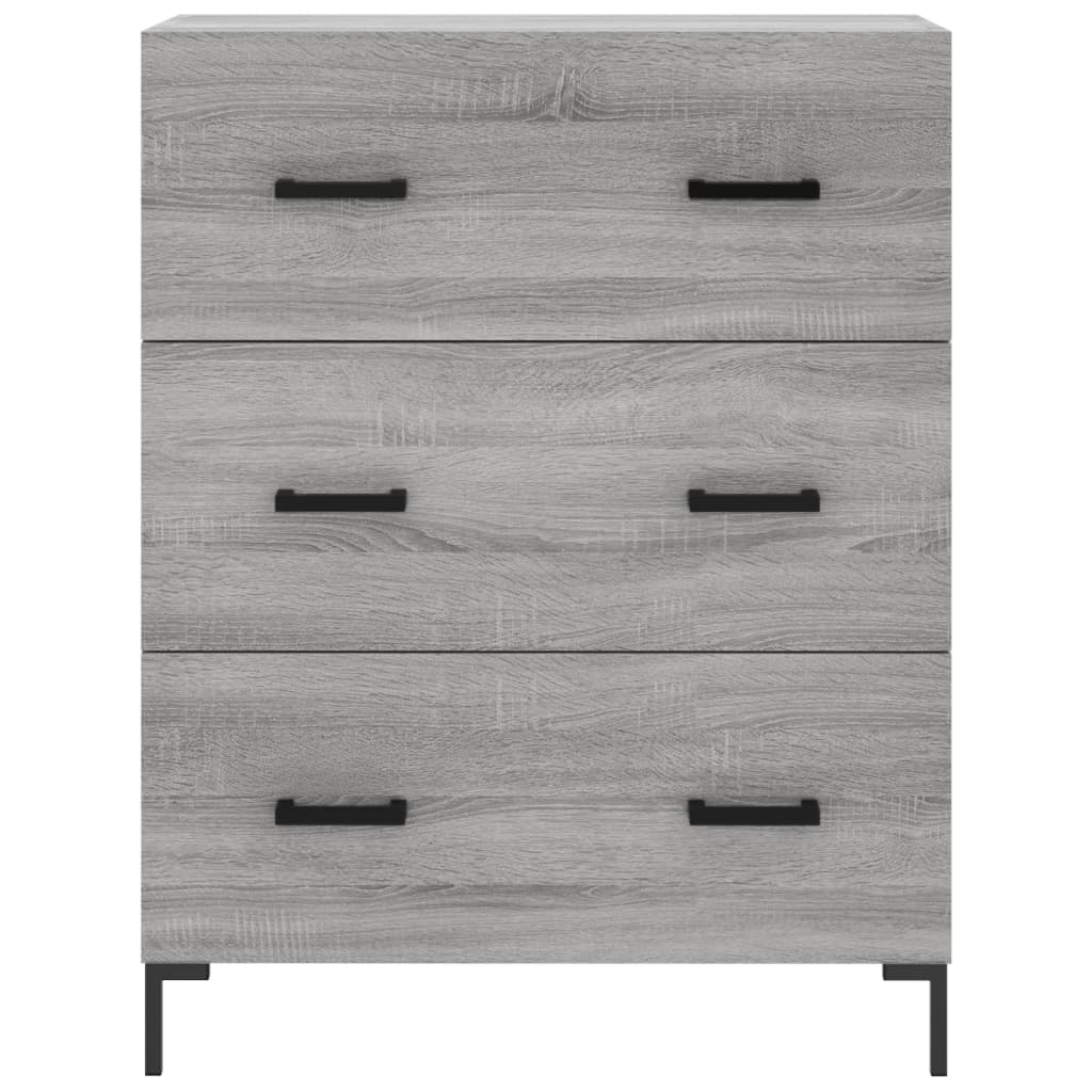 vidaXL Highboard grå sonoma 69,5x34x180 cm konstruert tre