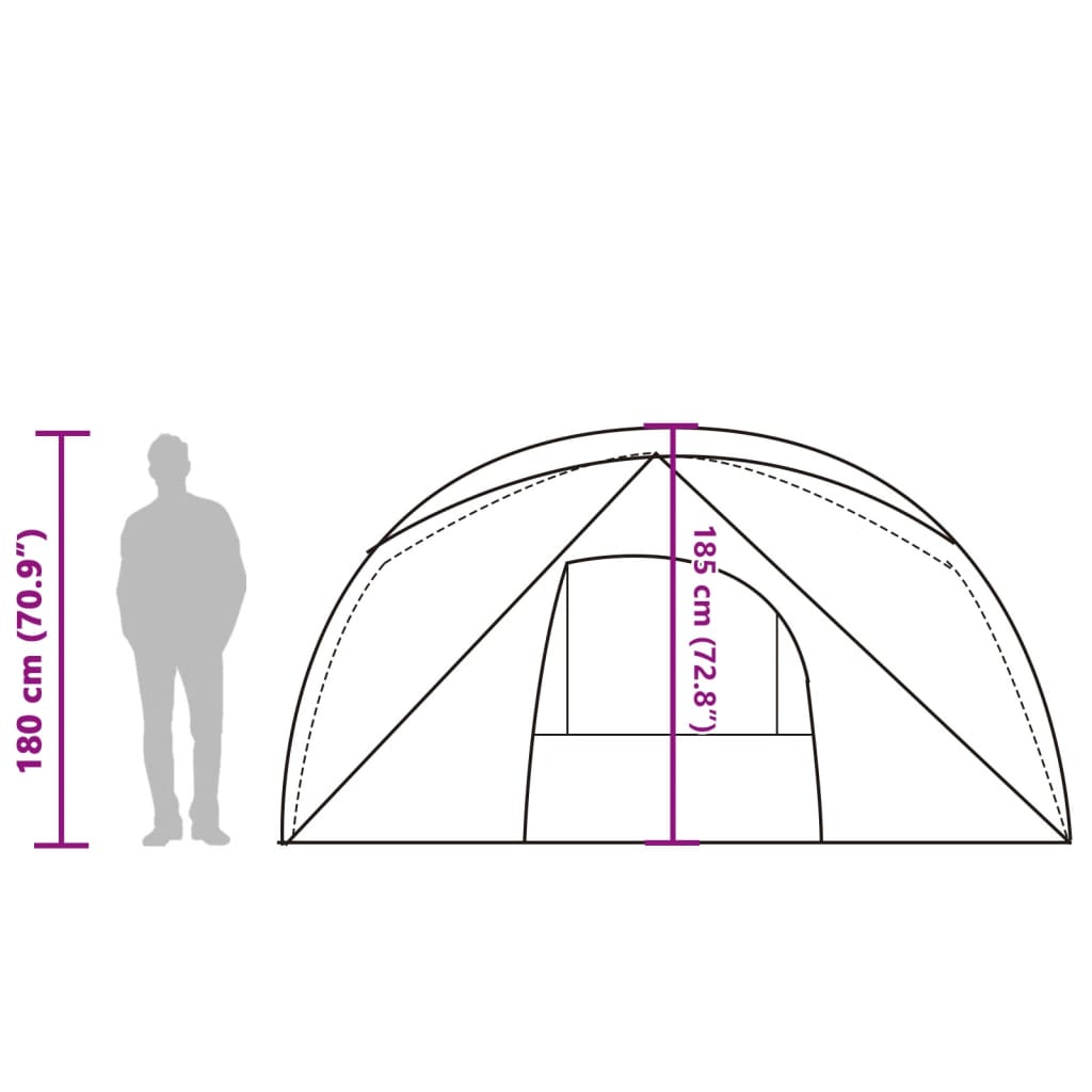 vidaXL Campingtelt 6 personer blå vanntett