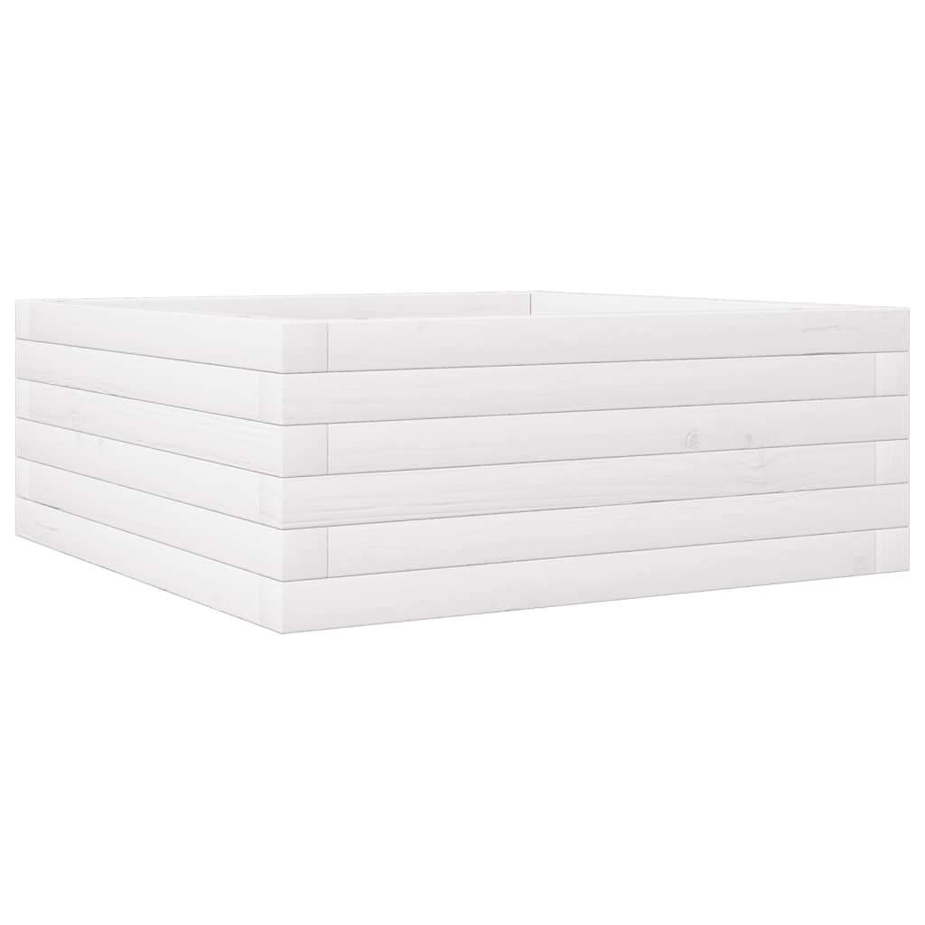 vidaXL Plantekasse hvit 60x60x23 cm heltre furu