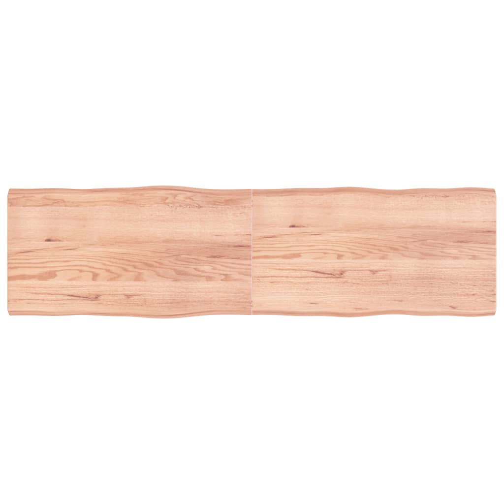 vidaXL Bordplate lysebrun 220x60x(2-6)cm behandlet heltre naturlig