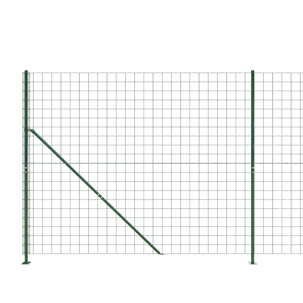 vidaXL Nettinggjerde med flens grønn 1,4x25 m