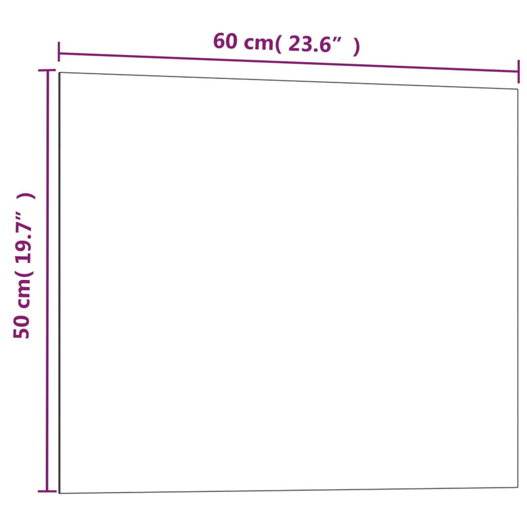 vidaXL Veggmontert magnettavle svart 60x50 cm herdet glass