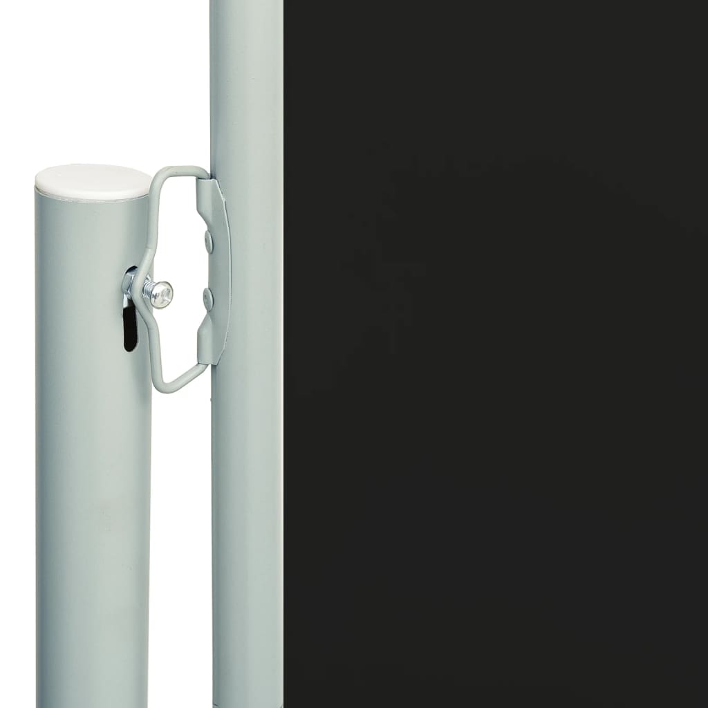 vidaXL Uttrekkbar sidemarkise 117x300 cm svart